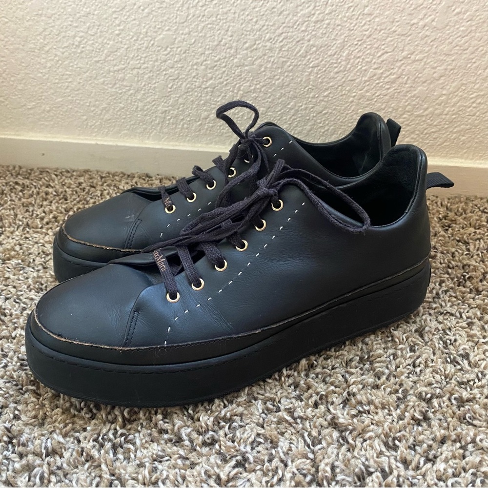 MaxMara Black Leather Sneaker Trainers